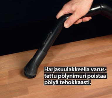 Hiontapölyn poistaminen Hiontapölyn poistaminen pöytälevyltä